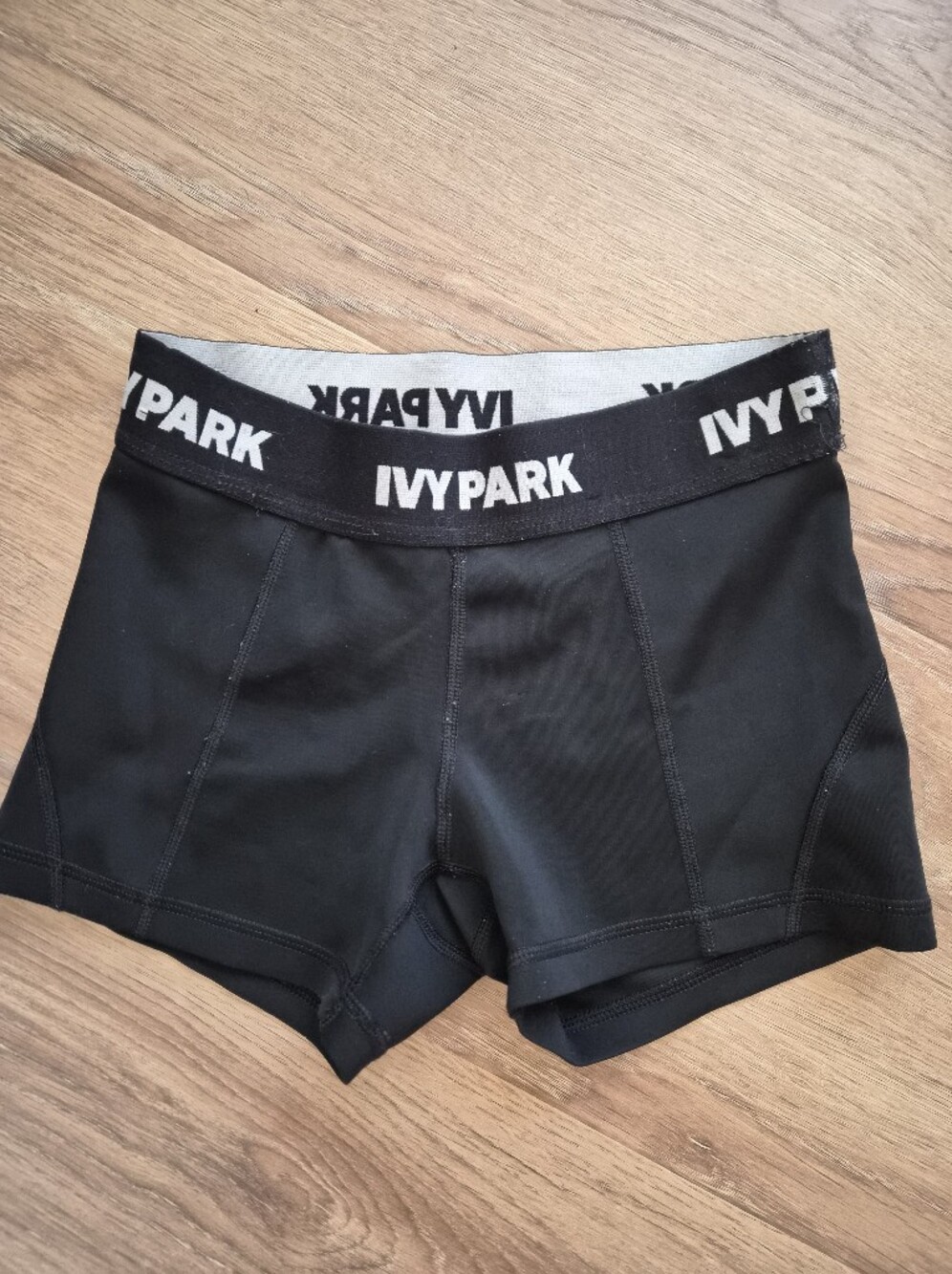 IVY PARK Black Logo Elastic Waist Bike Shorts XS